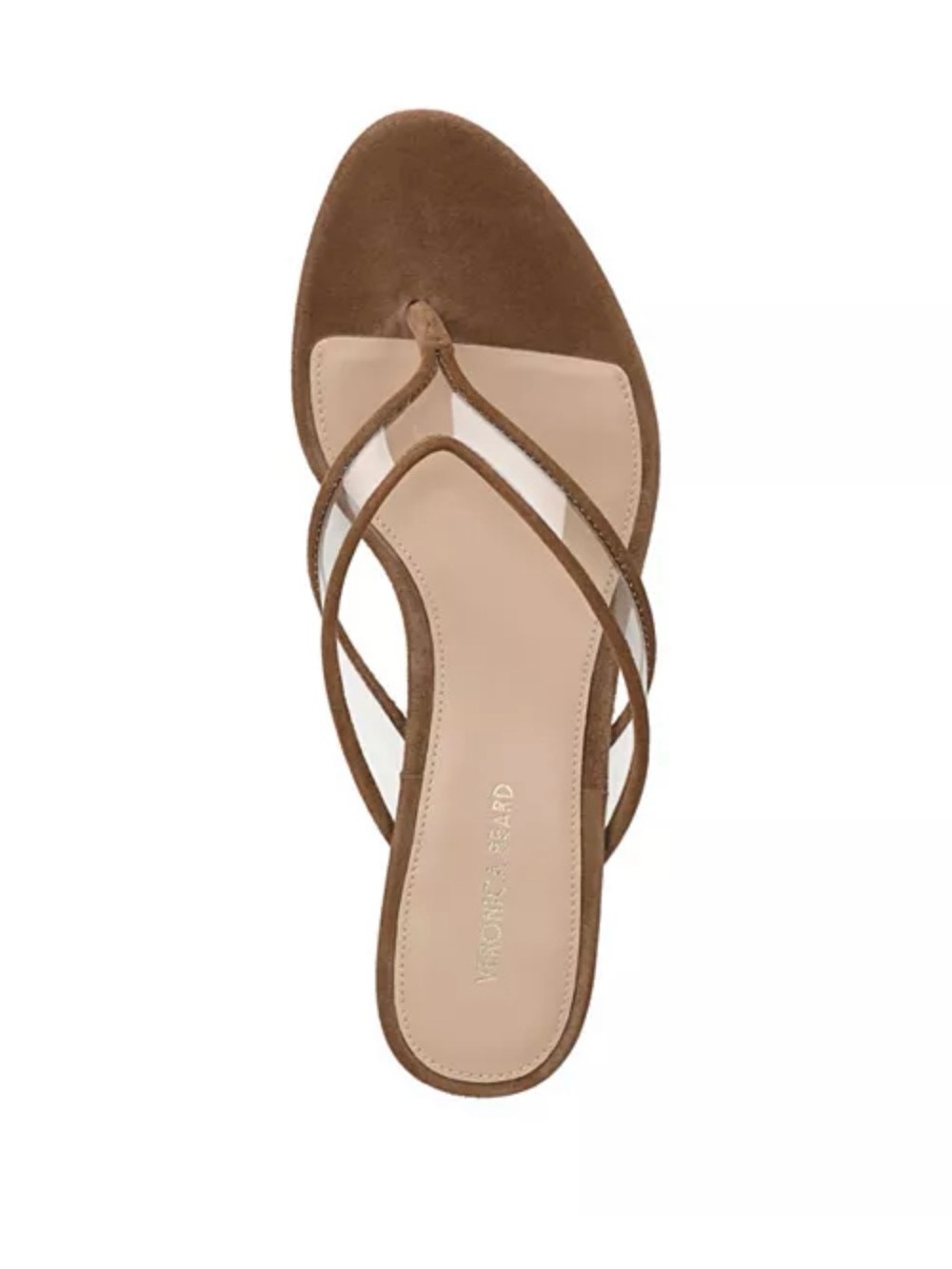 Veronica Beard Women's Clea Wedge Sandals 8 worn once clear chestnut $375 - Picture 3 of 5